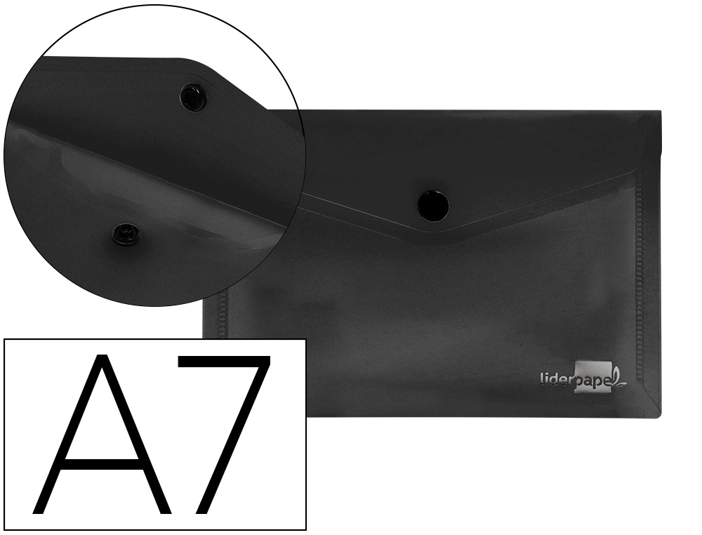[11292] Carpeta liderpapel dossier broche polipropileno din a7 negro opaco