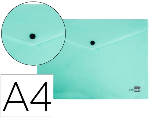 [11288] Carpeta liderpapel dossier broche polipropileno din a4 verde manzana opaco 50 hojas