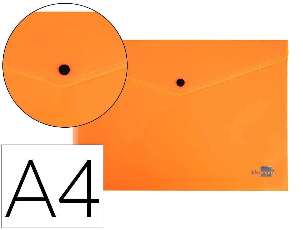 [11285] Carpeta liderpapel dossier broche polipropileno din a4 naranja fluor opaco 50 hojas