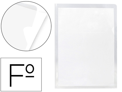[1435] Carpeta dossier uñero plastico q-connect 180 mc folio transparente