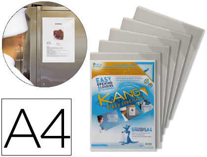 [76176] Funda de presentacion djois magnetica rigida y anti reflejo din a4 pack de 5 unidades