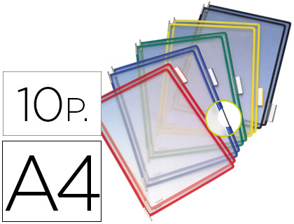 [76170] Funda para portacatalogo djois din a4 colores surtidos pack de 10 unidades
