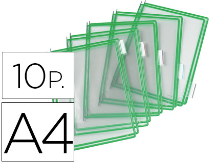 [76168] Funda para portacatalogo djois din a4 color verde pack de 10 unidades