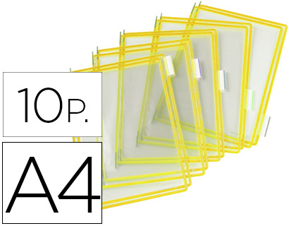 [76167] Funda para portacatalogo djois din a4 color amarillo pack de 10 unidades
