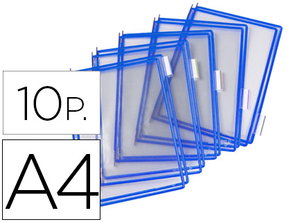 [76165] Funda para portacatalogo djois din a4 color azul pack de 10 unidades
