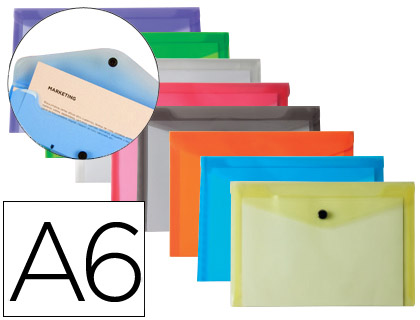 [74144] Carpeta liderpapel dossier broche polipropileno din a6 pack de 12 colores surtidos