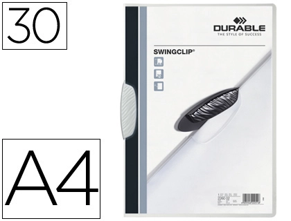 [72844] Carpeta swingclip dossier pinza lateral y giratoria blanco din a4 capacidad 30 hojas