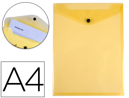 [59424] Carpeta liderpapel dossier broche polipropileno din a4 formato vertical amarilla transparente 50 hojas