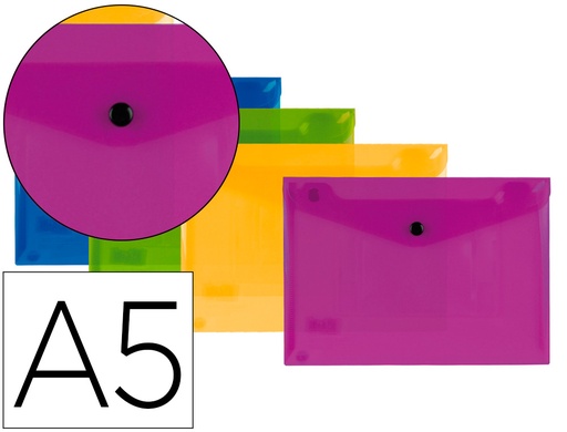 [53833] Carpeta liderpapel dossier broche polipropileno din a5 pack de 4 colores surtidos