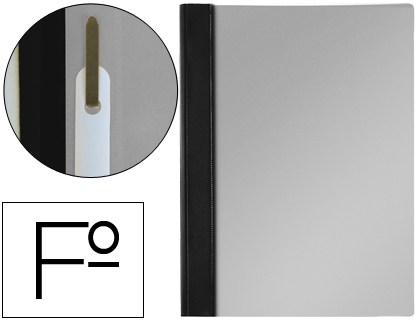 [52699] Carpeta dossier fastener pvc esselte folio negro