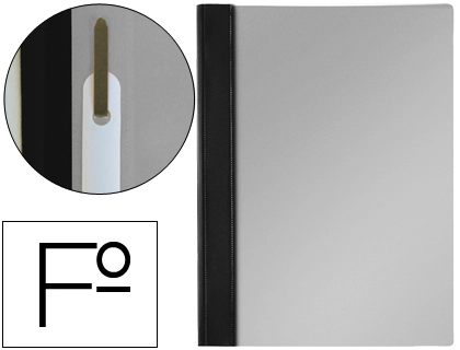 [52699] Carpeta dossier fastener pvc esselte folio negro