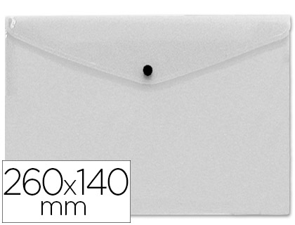 [50392] Carpeta liderpapel dossier broche polipropileno tamaño sobre americano 260x140mm transparente