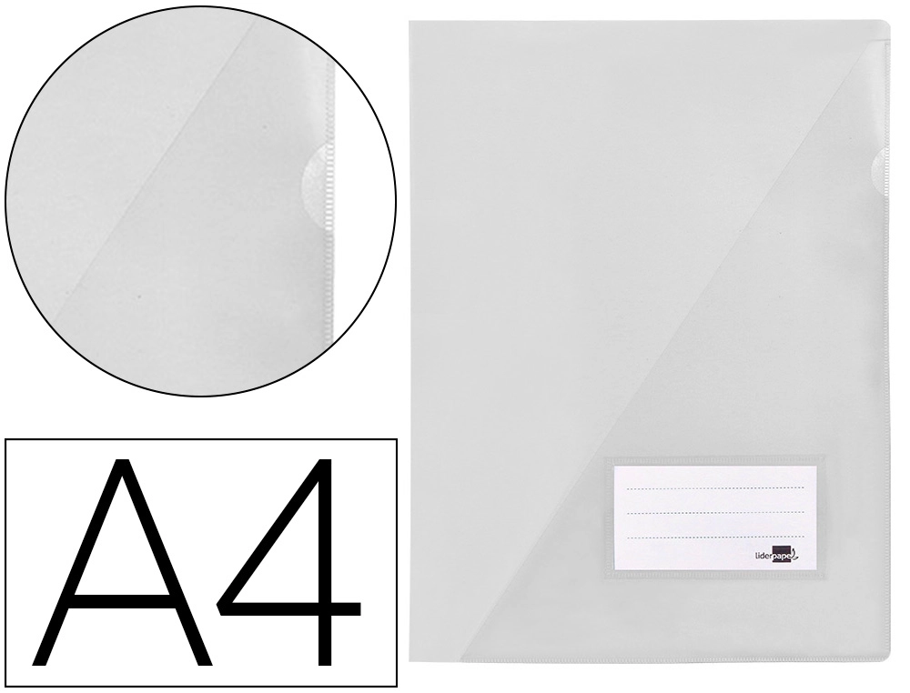 [42982] Carpeta liderpapel dossier a4 uñero transparente