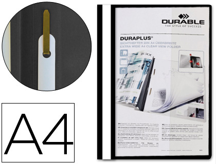 [39874] Carpeta duraplus din a4 con fastener negro durable
