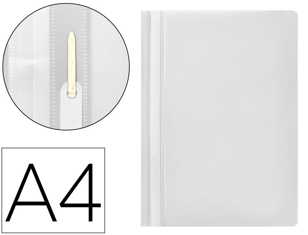 [38847] Carpeta dossier fastener plastico q-connect din a4 blanco