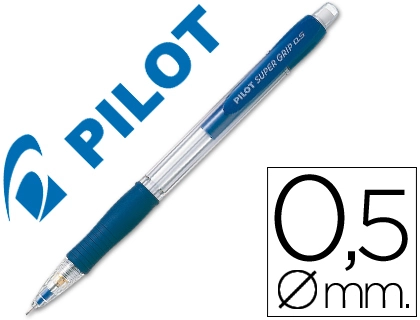 [38137] Portaminas pilot super grip azul 0,5 mm sujecion de caucho