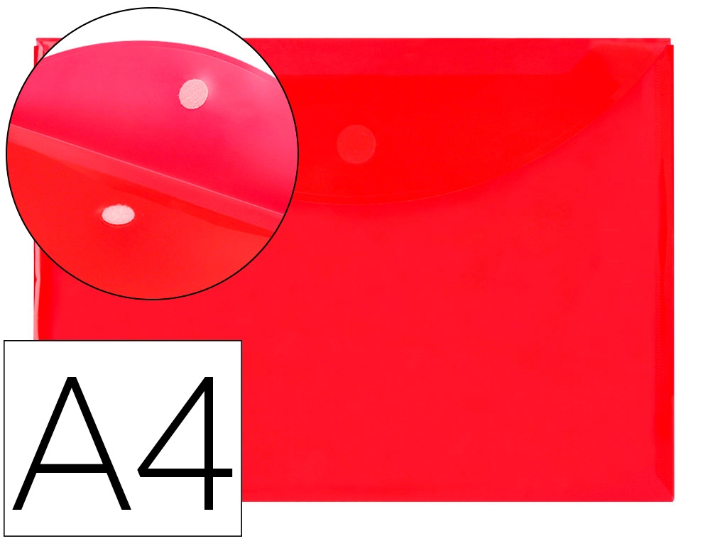 [35989] Carpeta liderpapel dossier a4 cierre de velcro roja