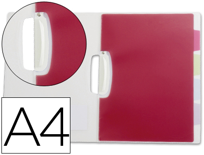 [34920] Carpeta liderpapel dossier pinza lateral polipropileno din a4 transparente con separadores