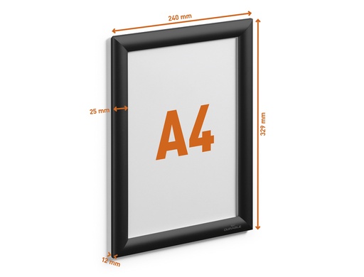 [173441] Marco porta anuncios durable din a4 marco aluminio color negro