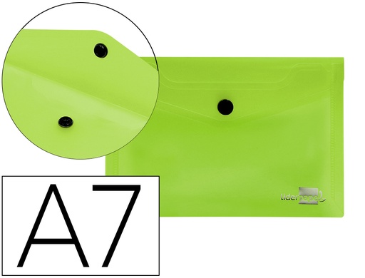 [32849] Carpeta liderpapel dossier broche 44223 polipropileno din a7 verde translucido