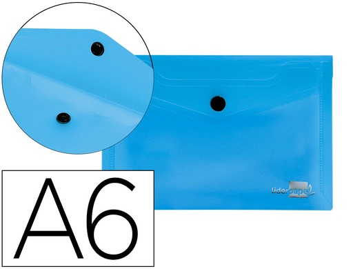 [32842] Carpeta liderpapel dossier broche 44232 polipropileno din a6 azul translucido