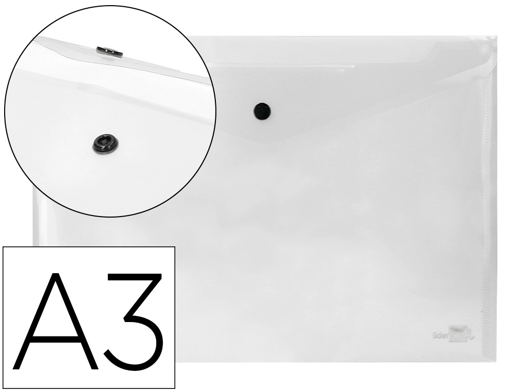 [32839] Carpeta liderpapel dossier broche 44244 polipropileno din a3 tranparente translucido