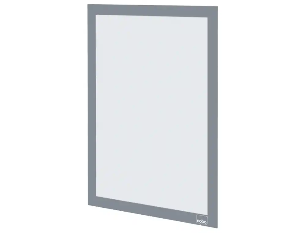 [172001] Marco porta anuncios nobo din a4 marco magnetico autoadhesivo color plata pack de 2 unidades