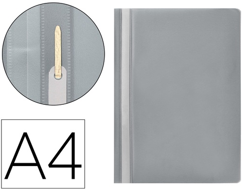 [32706] Carpeta dossier fastener plastico q-connect din a4 gris
