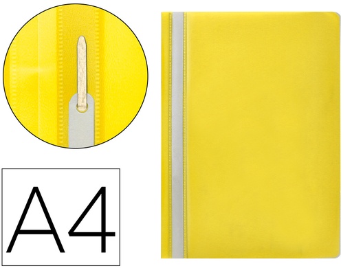 [32705] Carpeta dossier fastener plastico q-connect din a4 amarilla