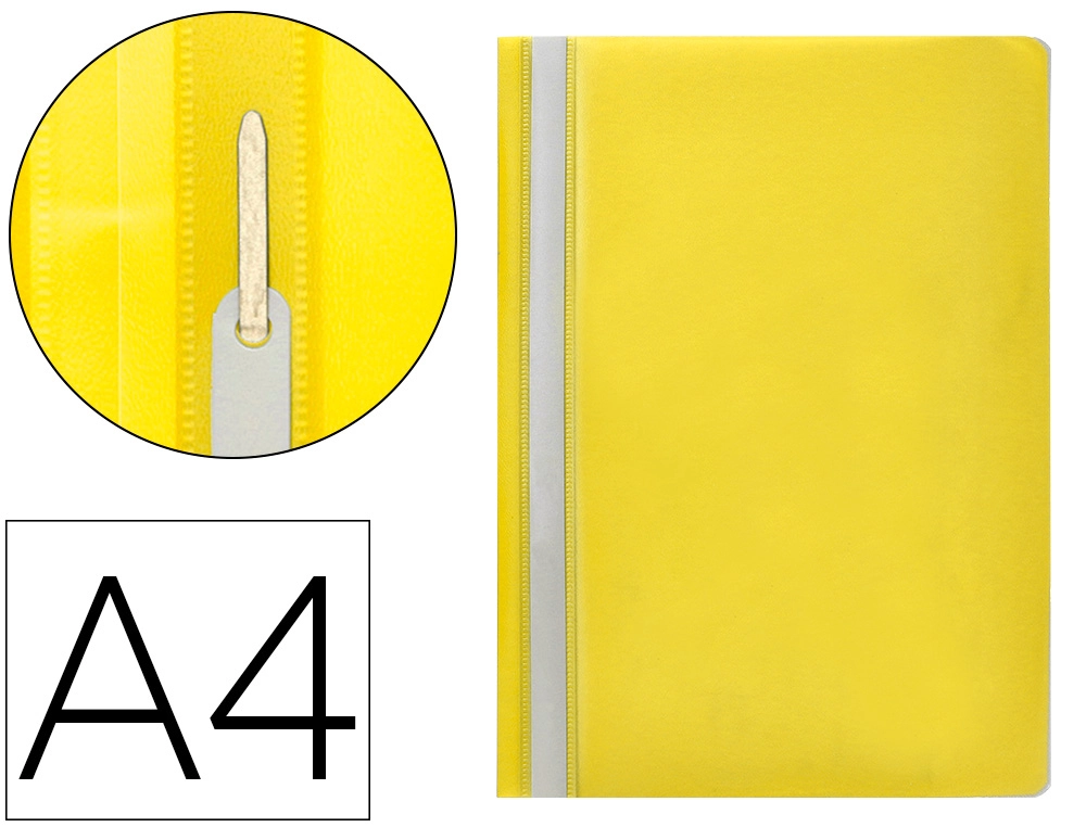 [32705] Carpeta dossier fastener plastico q-connect din a4 amarilla