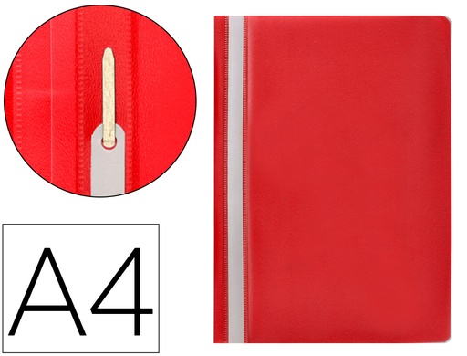 [32703] Carpeta dossier fastener plastico q-connect din a4 roja