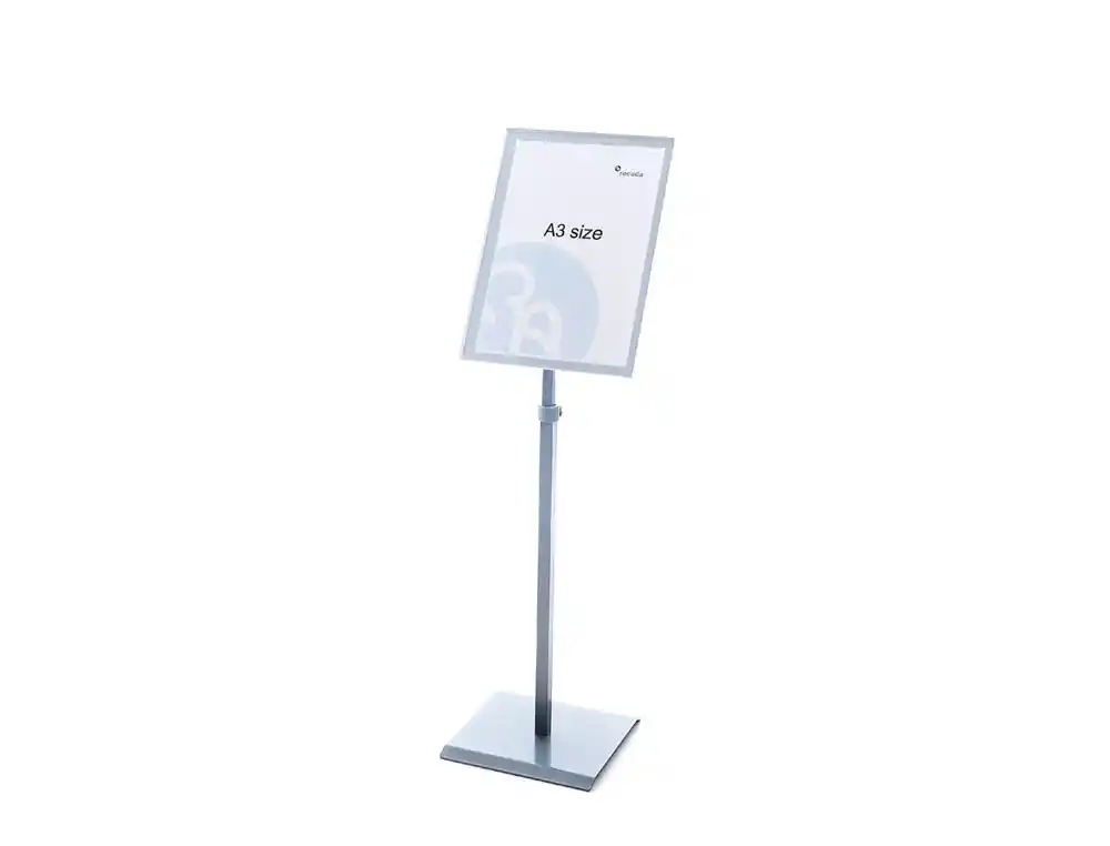 [169627] Expositor rocada de suelo magnetico rotativo 90 horizontal/vertical altura ajustable din a3