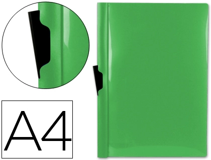 [26903] Carpeta liderpapel dossier pinza lateral 45323 polipropileno din a4 verde 60 hojas pinza deslizante