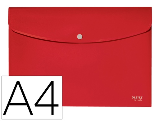 [169285] Carpeta leitz recycle portadocumentos broche din a4 polipropileno rojo