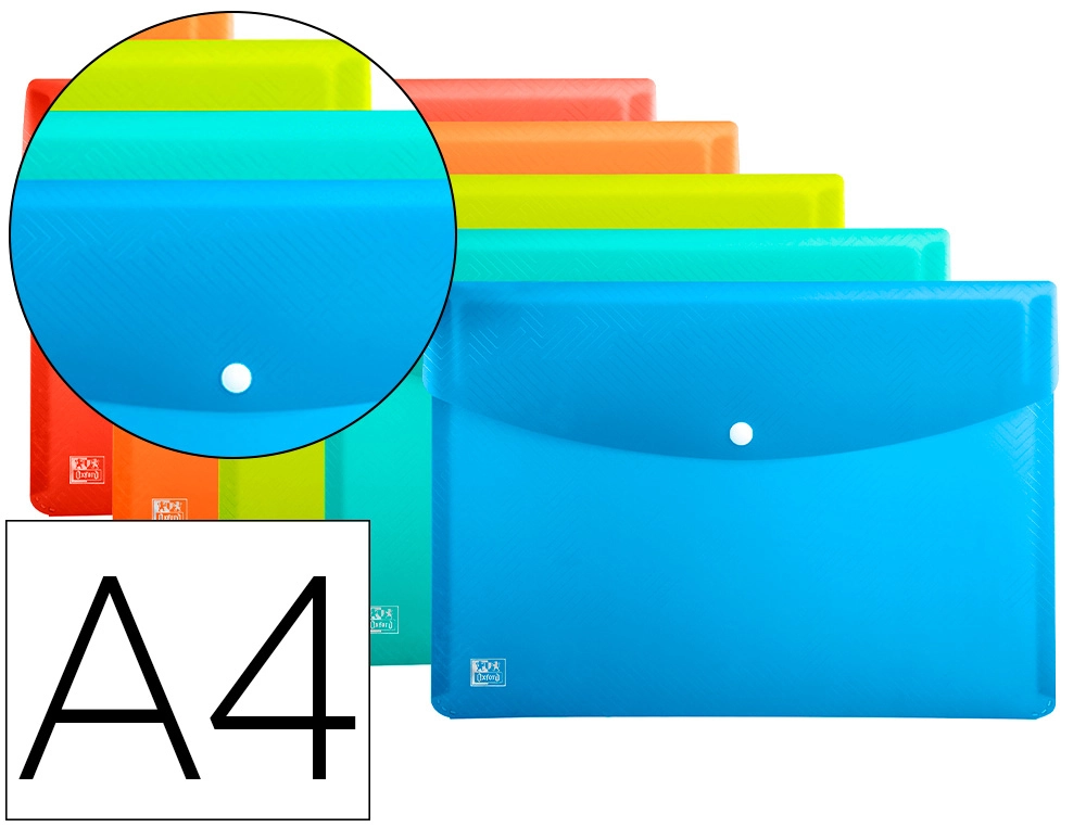 [155523] Carpeta oxford urban dossier broche polipropileno din a4 pack de 5 colores surtidos