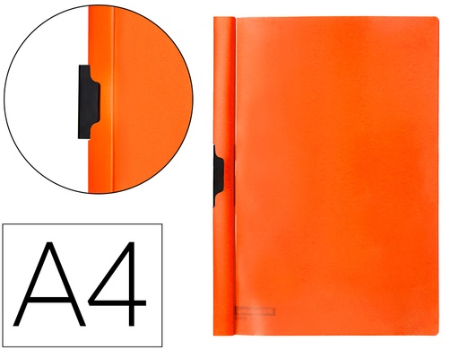 [80734] Carpeta beautone dossier pinza lateral 45301 polipropildin a4 naranja 25 h. pinza des-pack de 10 retractilado