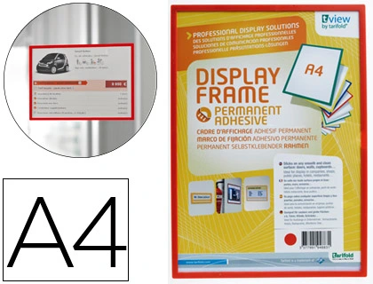 [78194] Funda para colgar djois din a4 adhesiva rojo