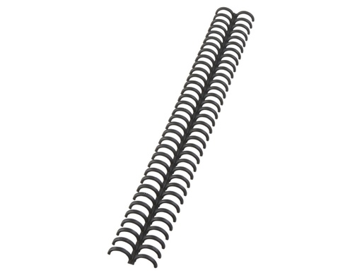 [242777] Canutillo gbc ibiclick plastico negro 12 mm caja de 50 unidades