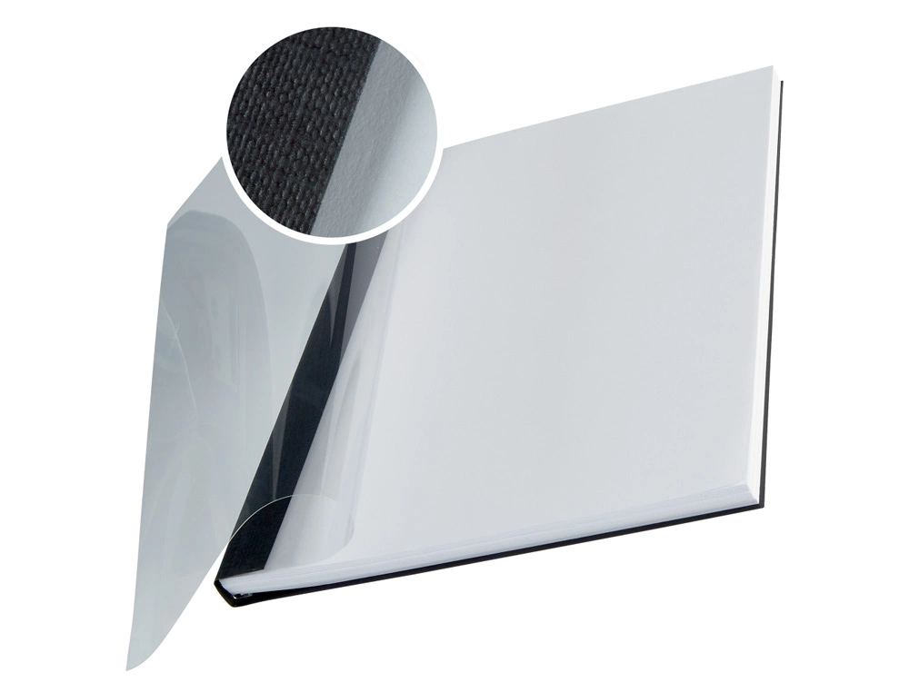 [241243] Tapa encuadernacion leitz impressbind flexible din a4 lomo 10,5 mm color negro capacidad 105 hojas caja de