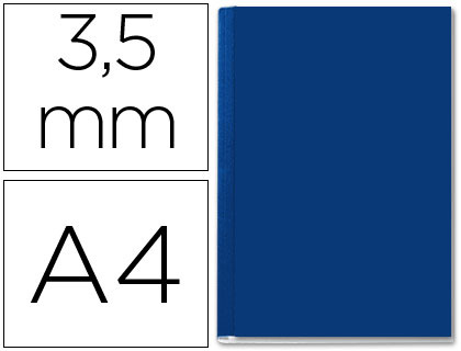 [19594] Tapa de encuadernacion channel rigida 35562 azul lomo aa capacidad 10/35 hojas