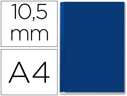 [13578] Tapa de encuadernacion channel rigida 35572 azul lomo b capacidad 71/105 hojas