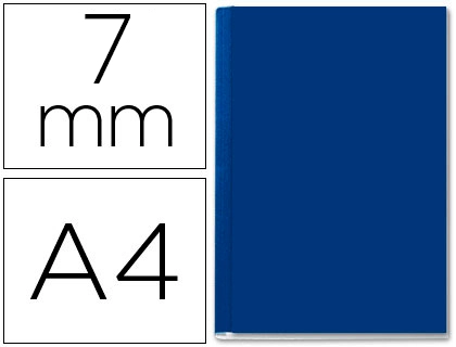 [11686] Tapa de encuadernacion channel rigida 35567 azul lomo a capacidad 36/70 hojas
