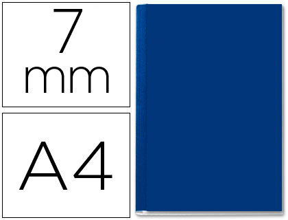 [11686] Tapa de encuadernacion channel rigida 35567 azul lomo a capacidad 36/70 hojas