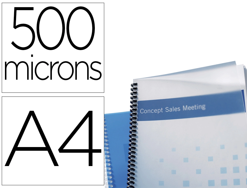 [168042] Tapa de encuadernacion gbg polipropileno polycover opaca 500 mc din a4 translucida pack de 100 unidades