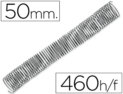 [64087] Espiral metalico q-connect 64 5:1 50mm 1,2mm caja de 25 unidades