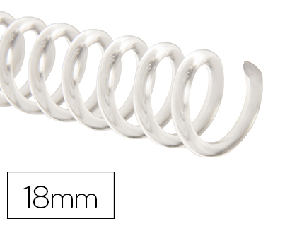 [153432] Espiral plastico q-connect transparente 32 5:1 18mm 2mm caja de 100 unidades