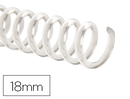 [153432] Espiral plastico q-connect transparente 32 5:1 18mm 2mm caja de 100 unidades
