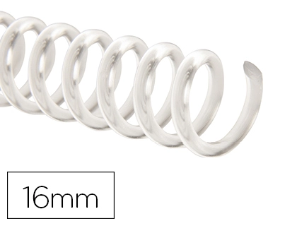[153431] Espiral plastico q-connect transparente 32 5:1 16mm 2mm caja de 100 unidades