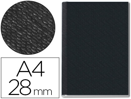 [44280] Tapa de encuadernacion channel rigida 73970095 negro lomo 28 mm capacidad 280 hojas