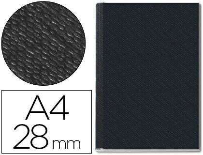 [44280] Tapa de encuadernacion channel rigida 73970095 negro lomo 28 mm capacidad 280 hojas